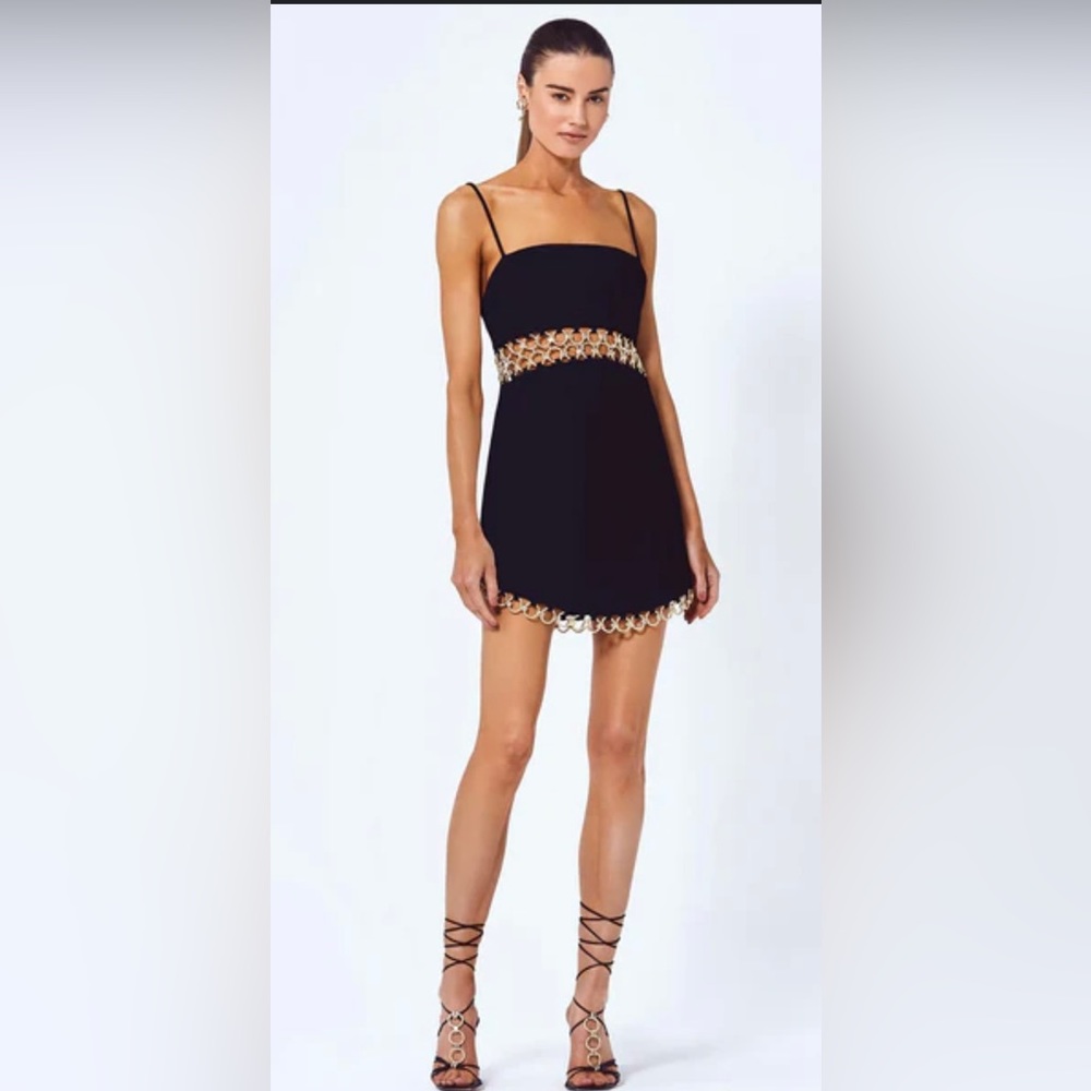 ALEXIS - Guady Black Mini Dress Small NWT